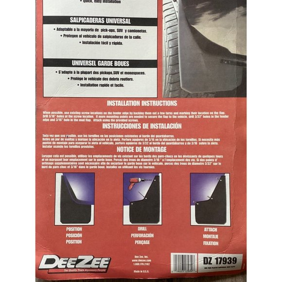 Dee Zee Rear Mud Flaps 11 x 18" Black - Picture 11 of 11